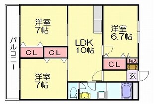 カーサ博多の森の物件間取画像